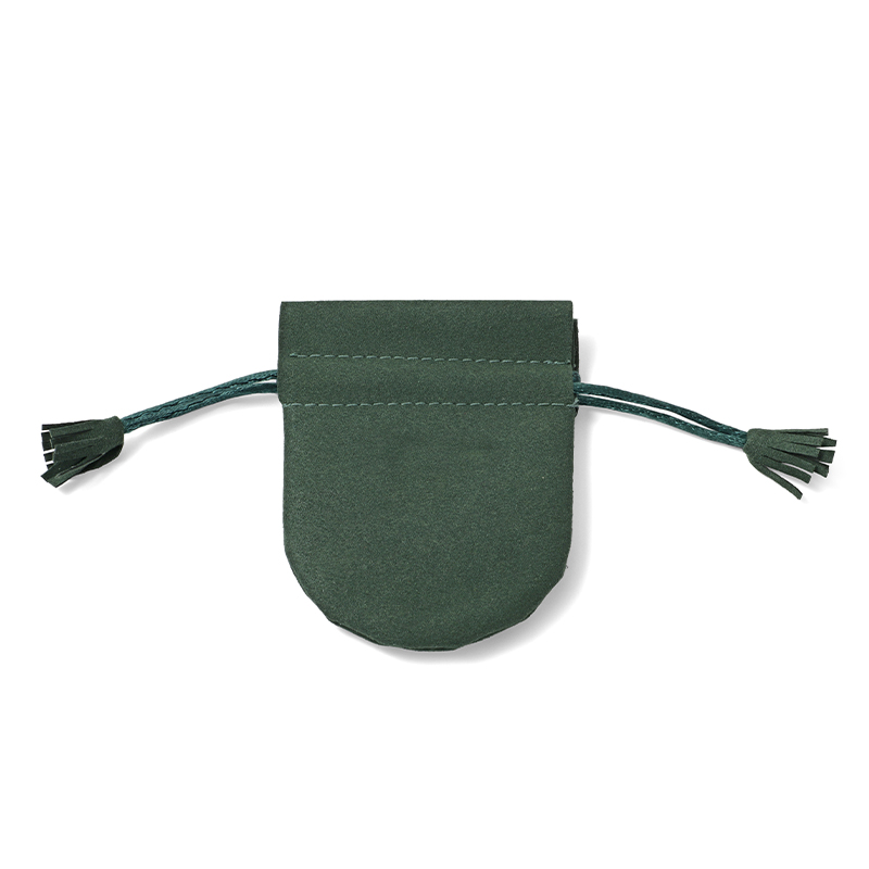 FANXI Custom green suede pouch