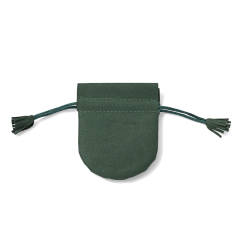 FANXI Custom green suede pouch