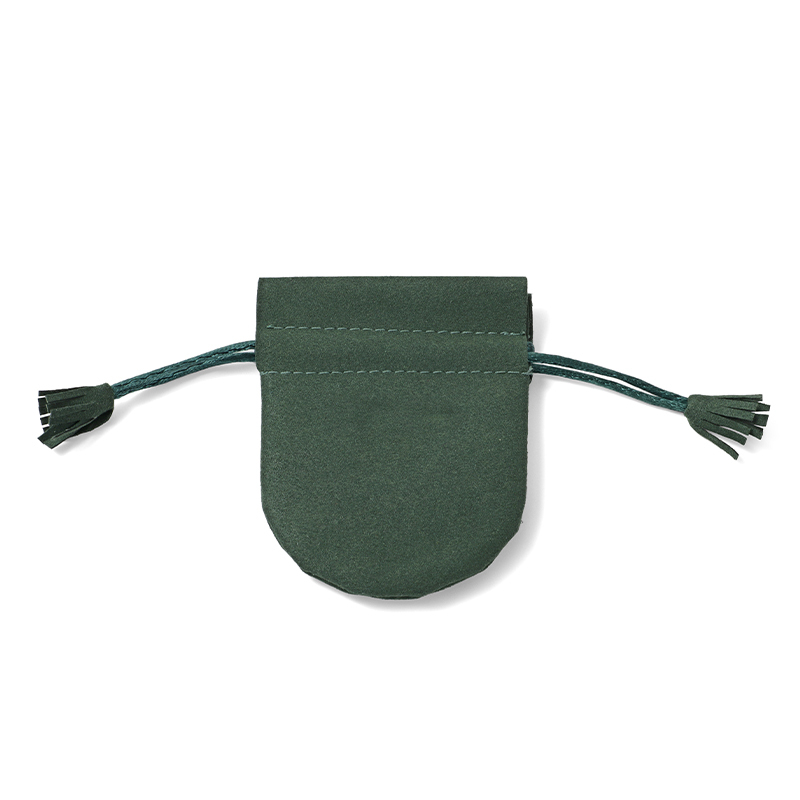 FANXI Custom green suede pouch