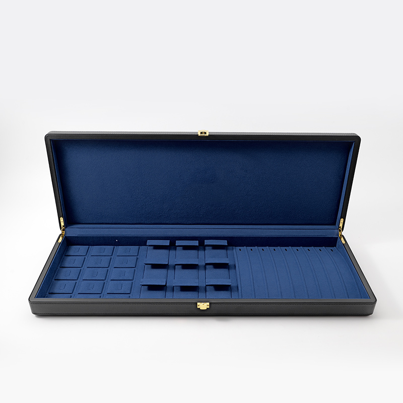FANXI Custom blue leather microfiber jewelry case