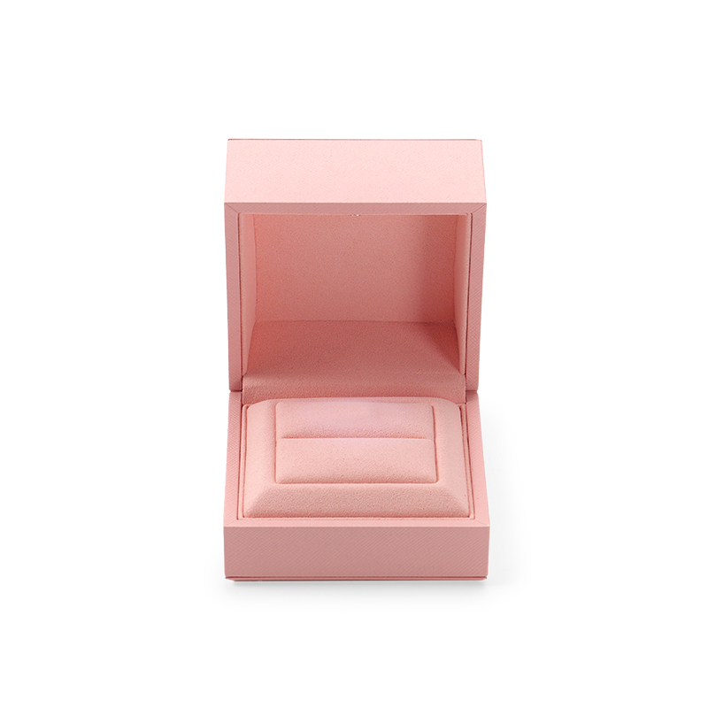 FANXI Custom pink paper microfiber ring box