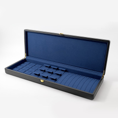 FANXI Custom blue leather microfiber jewelry case