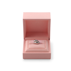 FANXI Custom pink paper microfiber ring box