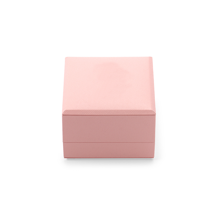 FANXI Custom pink paper microfiber ring box