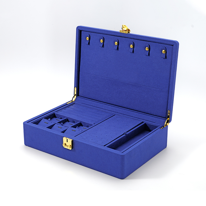 FANXI Custom blue microfiber jewelry box