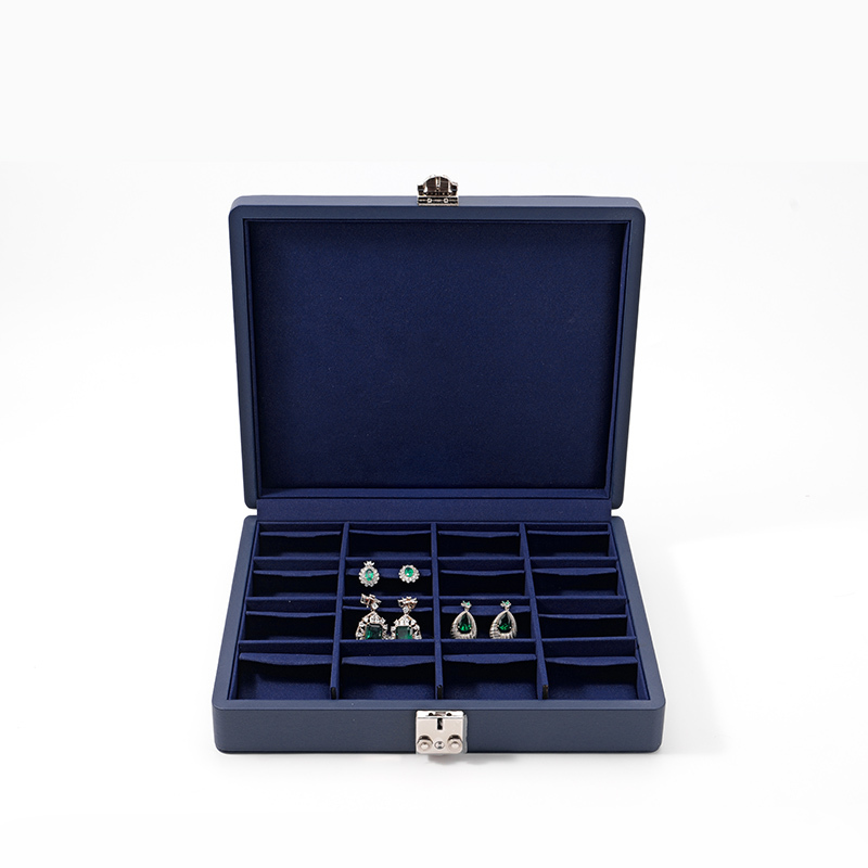 FANXI Custom blue leather microfiber jewelry case