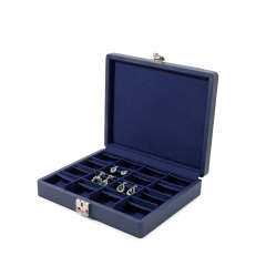 FANXI Custom blue leather microfiber jewelry case
