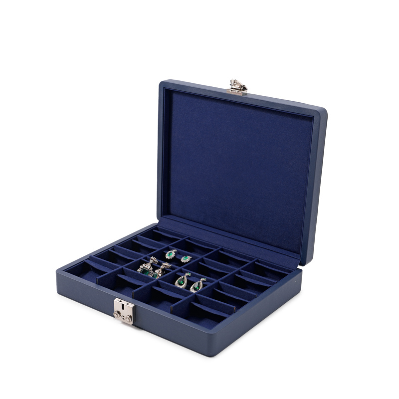 FANXI Custom blue leather microfiber jewelry case