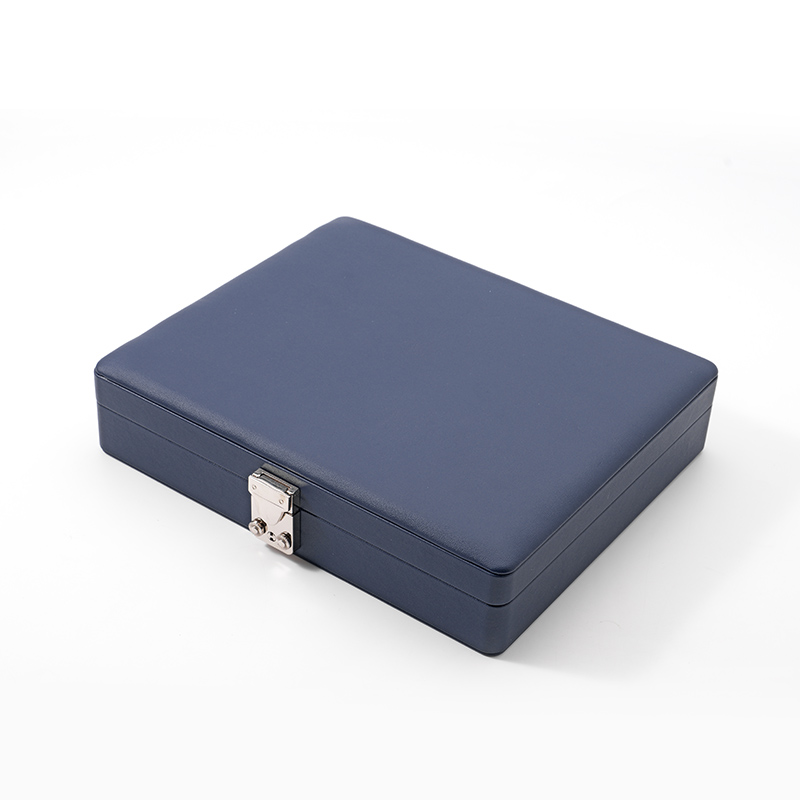 FANXI Custom blue leather microfiber jewelry case