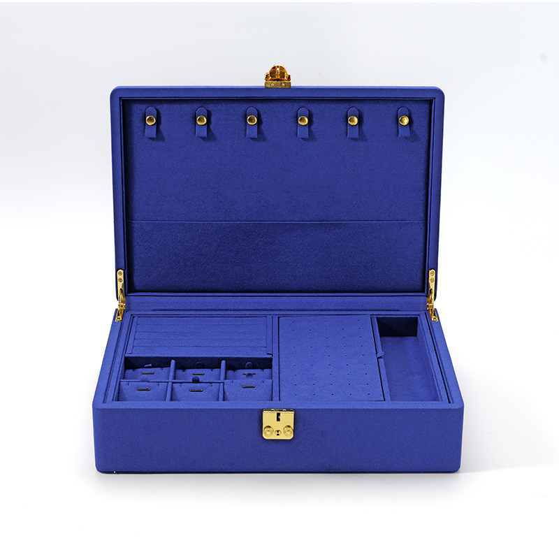 FANXI Custom blue microfiber jewelry box