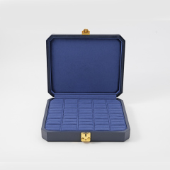 FANXI Custom blue leather velvet ring box