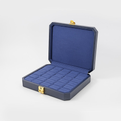 FANXI Custom blue leather velvet ring box