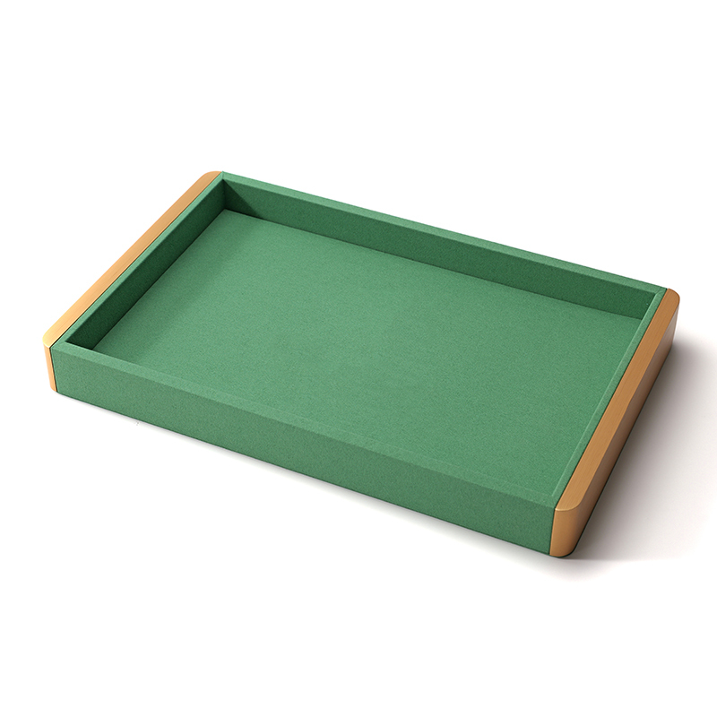 FANXI Custom green microfiber metal jewelry plate