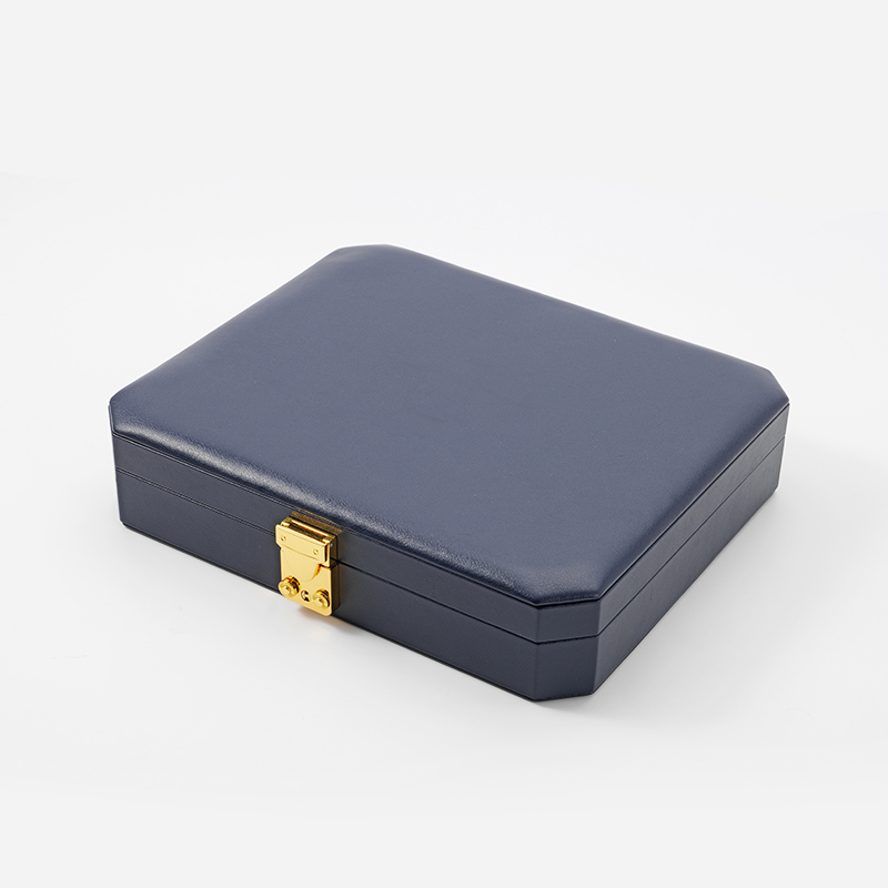 FANXI Custom blue leather velvet ring box