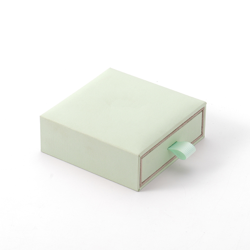 FANXI Custom light green suede jewelry box