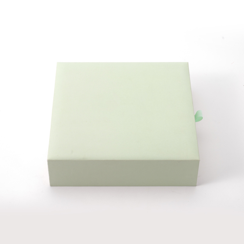 FANXI Custom light green suede jewelry box
