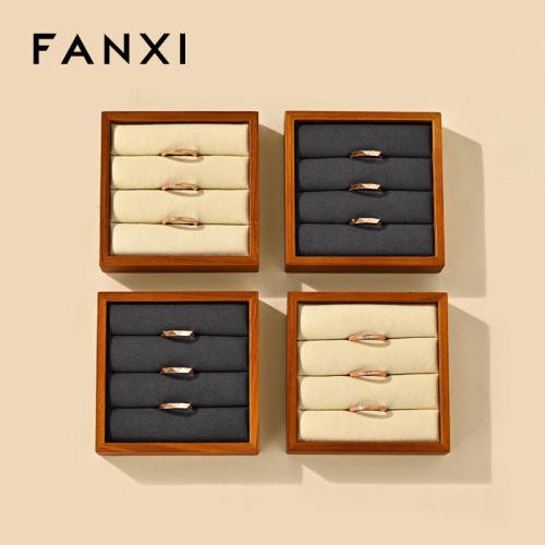 FANXI New arrival Beige Wooden Jewelry display tray