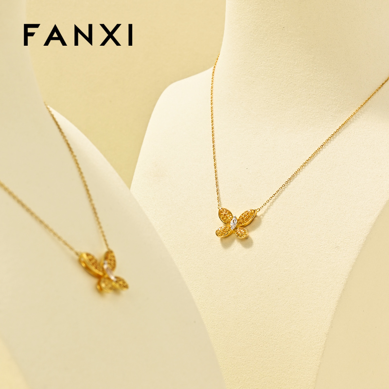 FANXI New arrival Polychrome Microfiber Jewelry bust