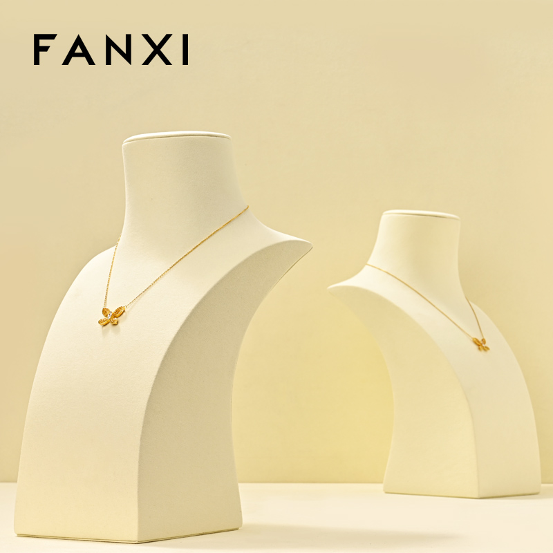 FANXI New arrival Polychrome Microfiber Jewelry bust