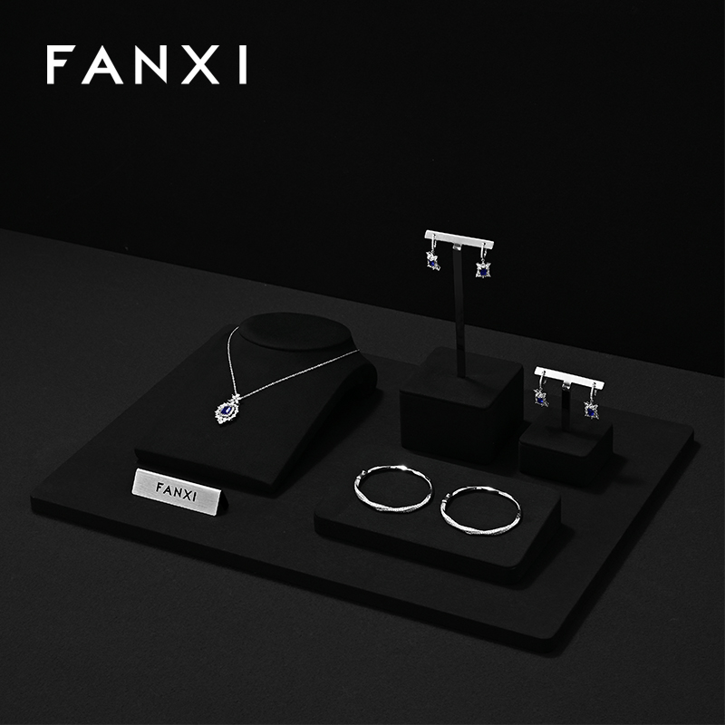 FANXI New arrival Microfiber Jewelry Combination Set