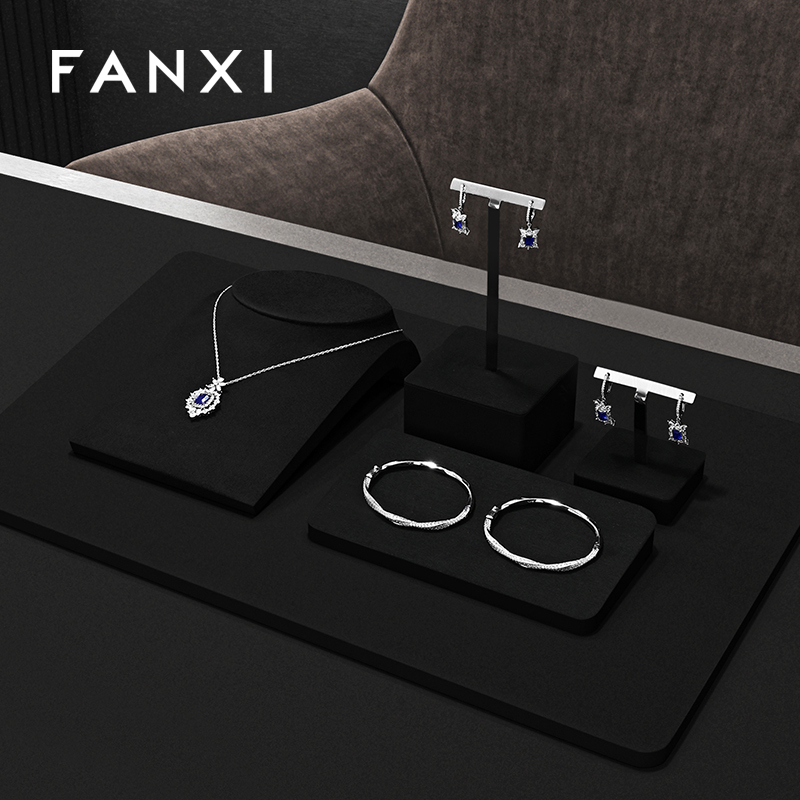 FANXI New arrival Microfiber Jewelry Combination Set