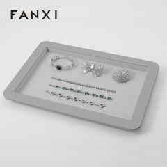 FANXI Custom Beige leather Jewelry plate