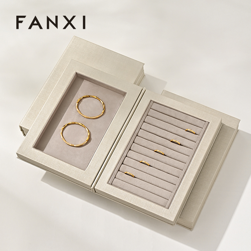 FANXI high quality specific velvet jewelry storage box