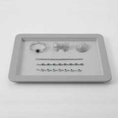 FANXI Custom Beige leather Jewelry plate
