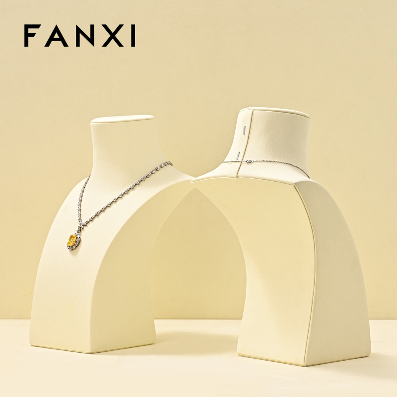 FANXI New arrival Polychrome Microfiber Jewelry bust