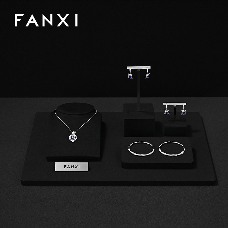 FANXI New arrival Microfiber Jewelry Combination Set