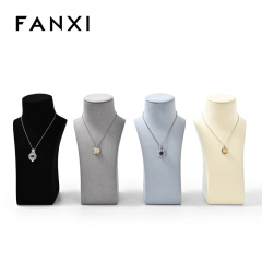 FANXI New arrival Polychrome Microfiber Jewelry bust