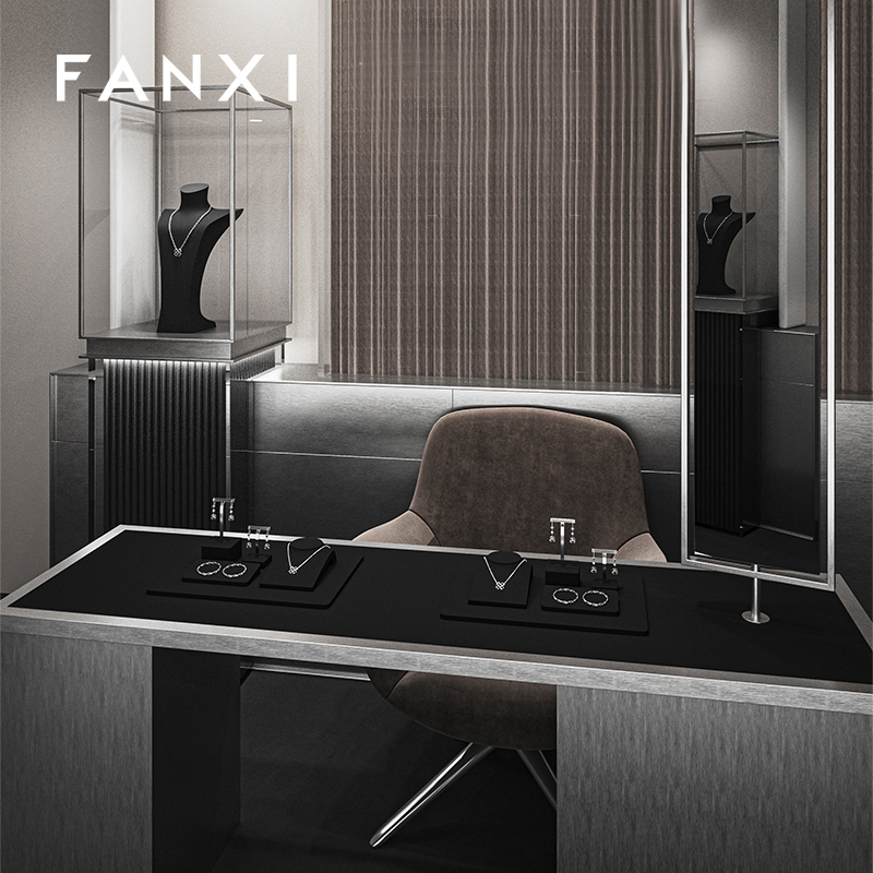 FANXI New arrival Microfiber Jewelry Combination Set