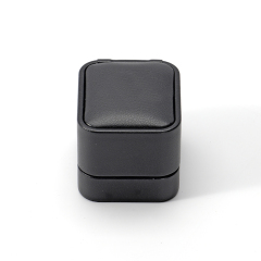 FANXI Custom black leather microfiber ring box