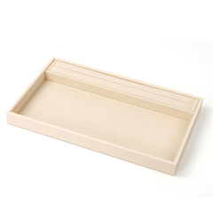 FANXI Custom apricot leather microfiber jewelry plate