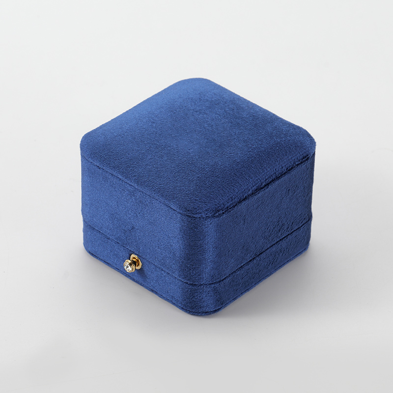 FANXI Custom blue velvet ring box