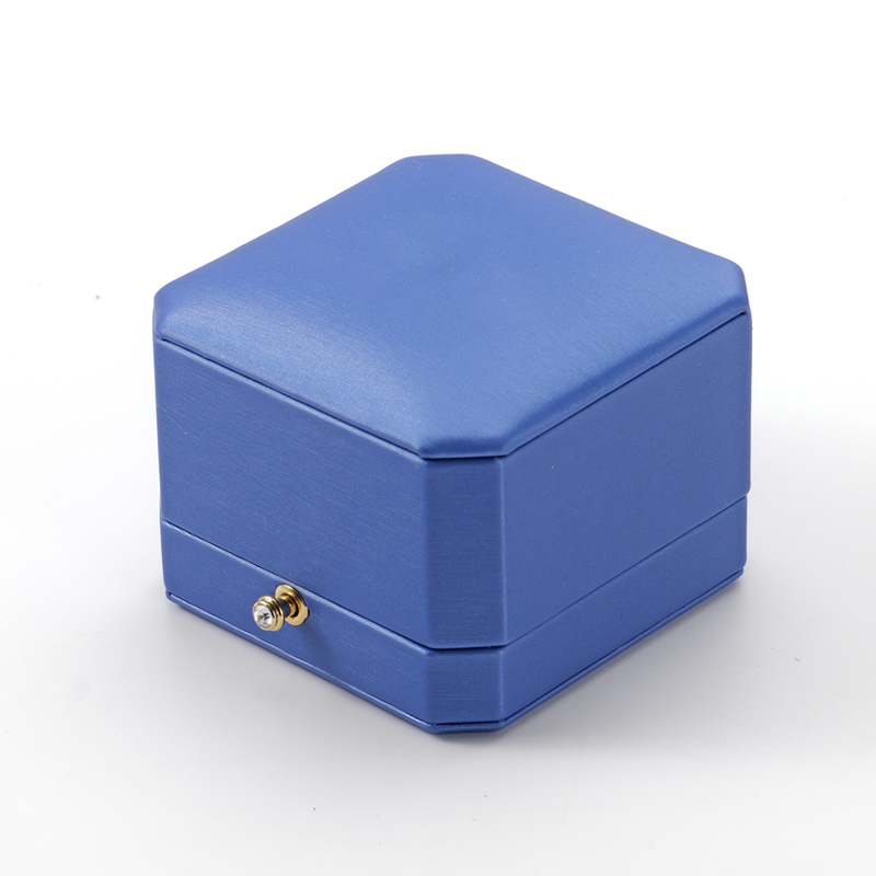 FANXI Custom blue leather microfiber ring box