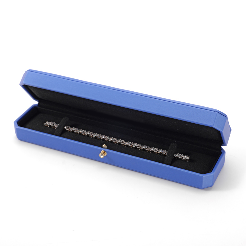 FANXI Custom blue leather microfiber long chain box