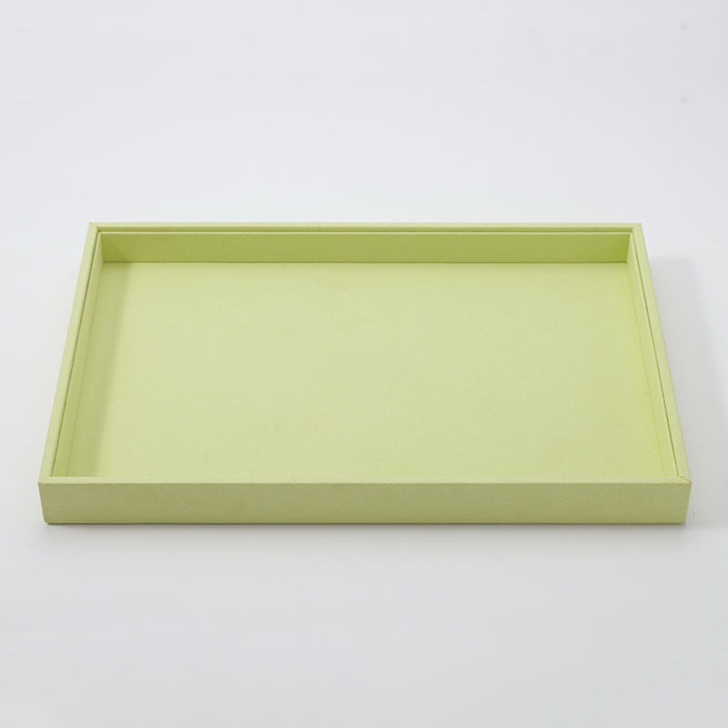 FANXI Custom yellow green microfiber jewelry plate