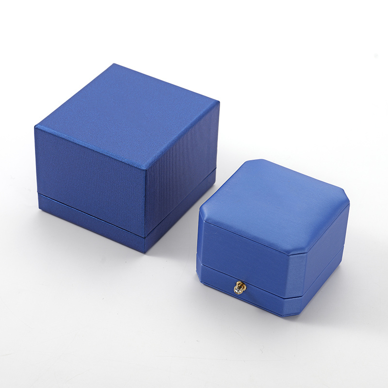 FANXI Custom blue leather microfiber pendant box