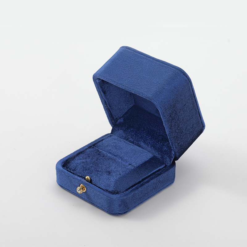 FANXI Custom blue velvet ring box