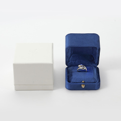 FANXI Custom blue velvet ring box