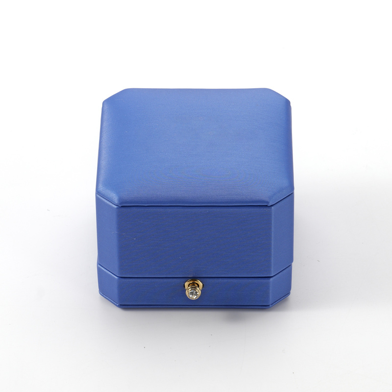 FANXI Custom blue leather microfiber ring box