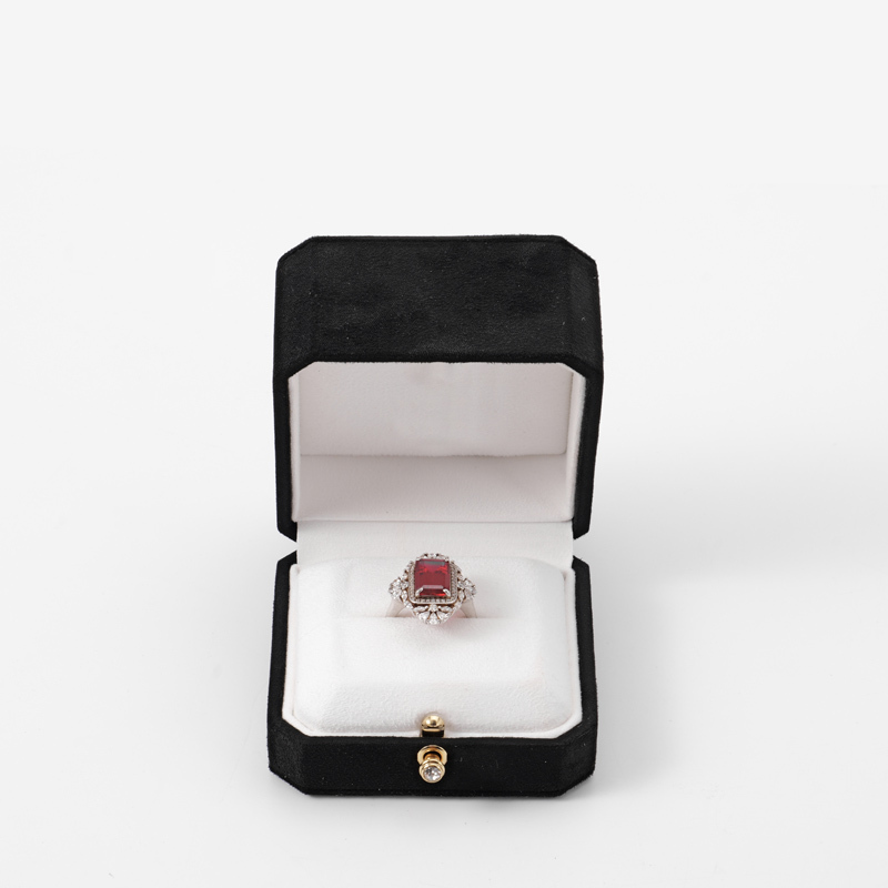 FANXI Custom black suede jewelry box