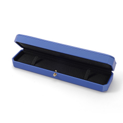 FANXI Custom blue leather microfiber long chain box