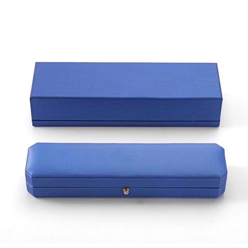 FANXI Custom blue leather microfiber long chain box