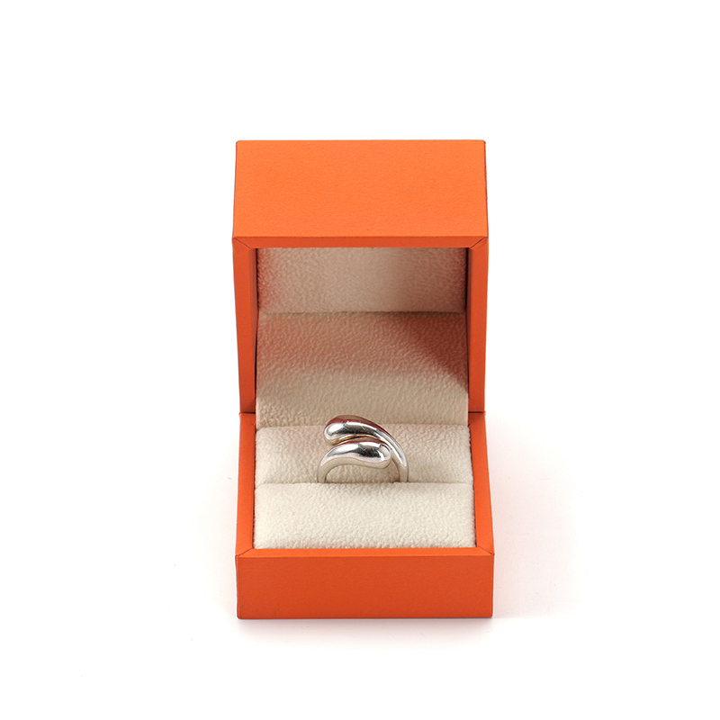 FANXI Custom orange paper velvet ring box