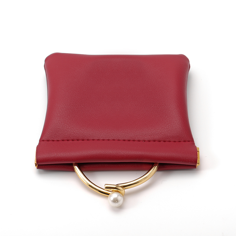FANXI Custom red pu leather jewelry bag