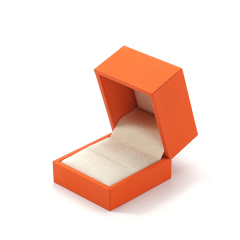 FANXI Custom orange paper velvet ring box