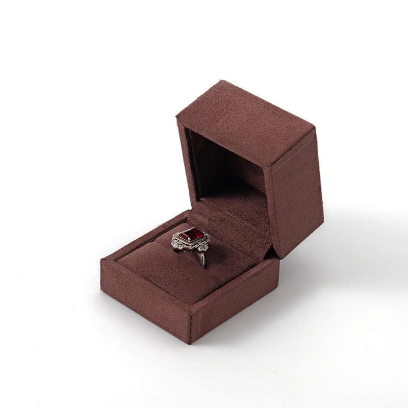 FANXI Custom brown suede ring box