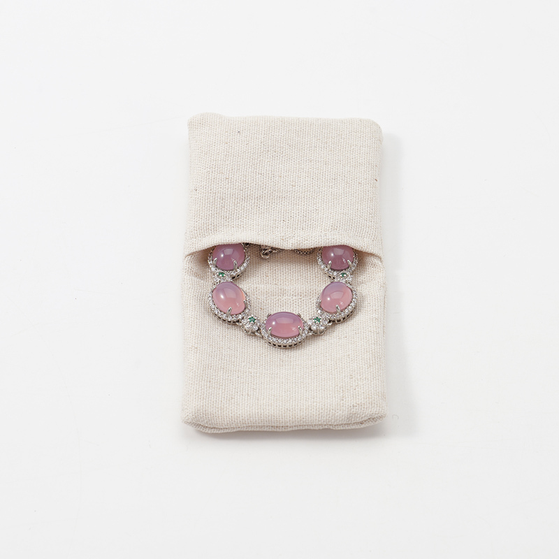 FANXI Custom beige cloth jewelry bag